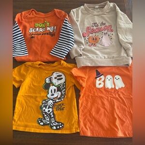 Lot of Four Bundle of Four HALLOWEEN Shirts, size 12 Months